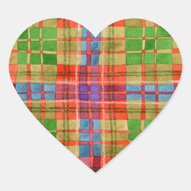 MAC RAE TARTAN Pegatinas del corazón (Anverso)