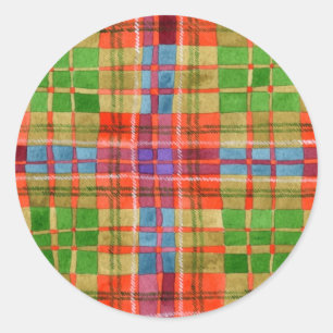 MAC RAE TARTAN Pequeños Pegatinas redondos