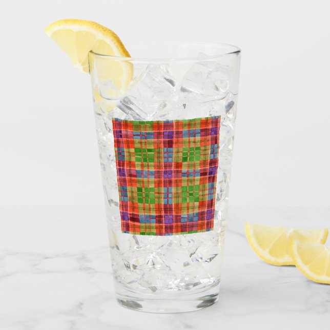 MAC RAE TARTAN Pint Glass (Anverso (hielo))