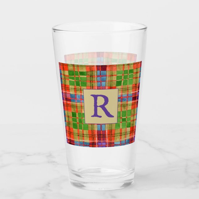 MAC RAE TARTAN Pint Glass (Anverso)