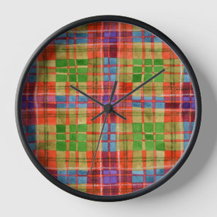 MAC RAE TARTAN redondo reloj de pared de madera ne