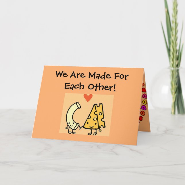 Mac y Queso - Tarjeta Día de San Valentín Cute (Anverso)