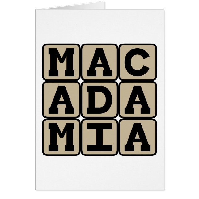 Macadamia, nuca hawaiana (Frente)