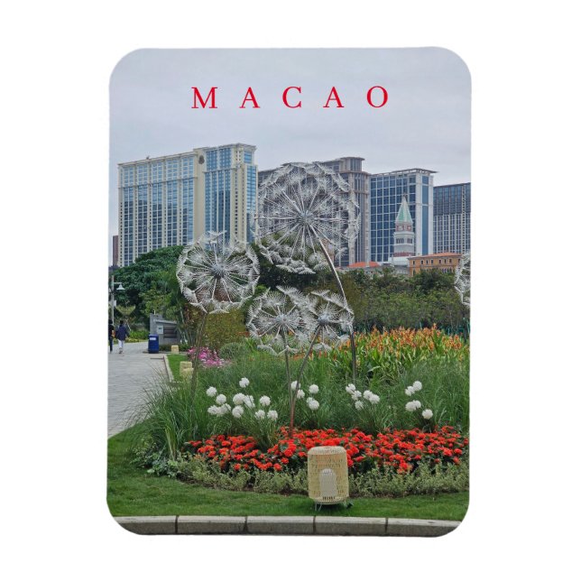 Macao Taipa Casinos Cotai con imán de frigorífico (Vertical)