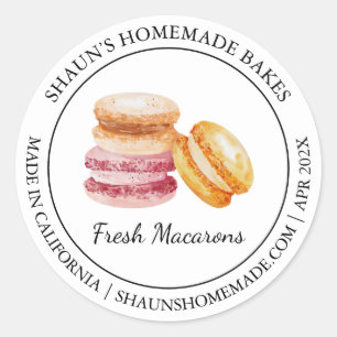 Macaron Baking Etiqueta moderna