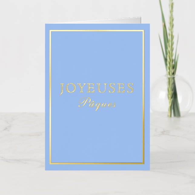 Macarón Francés Joyeux Paques Azul (Anverso)