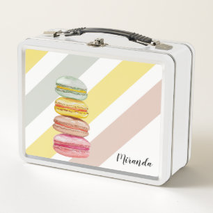 Macarones franceses de color acuático pintado a ma