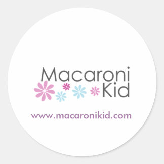 Macaroni Kid Round Pegatinas