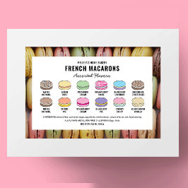 Macarons Flavor Menu Etiqueta Personalizado Colore