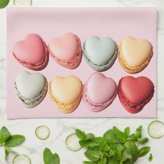 Macarons Hearts Kitchen Toalla
