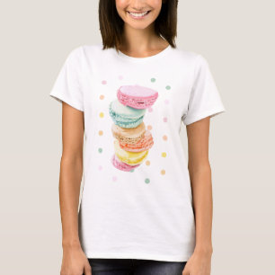 Macarons pone camiseta para damas