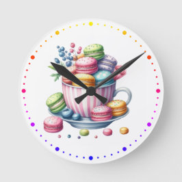 Macarons Reloj de pared