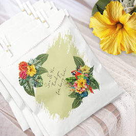 Macaw Hawaiian Flores Flores Bolsas de Favor de Bo