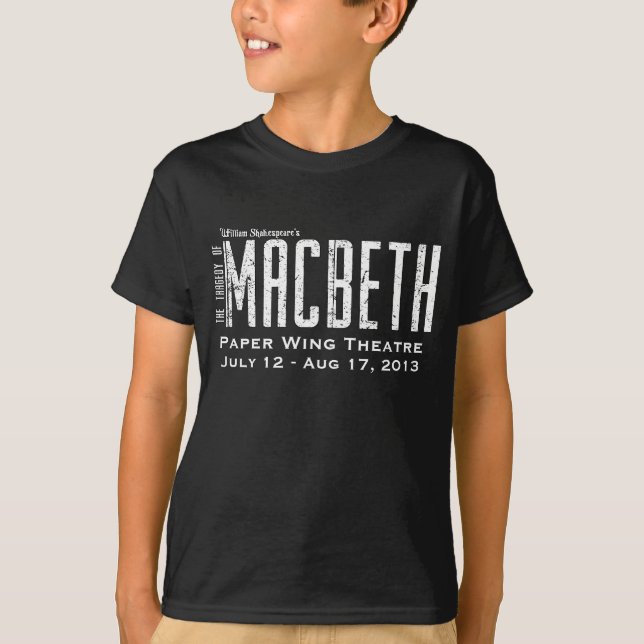 Macbeth - teatro de papel del ala - la camiseta (Anverso)