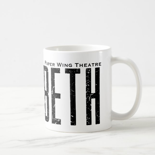 Macbeth - teatro de papel del ala - taza de café (Derecha)