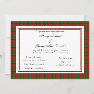 MacDonald De Glencoe Invitación A La Boda Escocesa