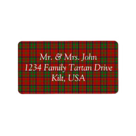 MacDonald De La Etiqueta De Glencoe Tartán