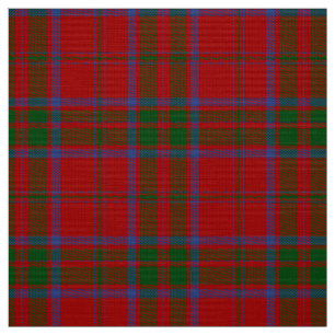 MacDonald Tartán Tela de tela roja, verde y azul