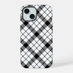 MacFarlane tartan blanco negro plaid