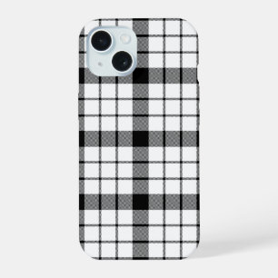 MacFarlane tartan blanco negro plaid