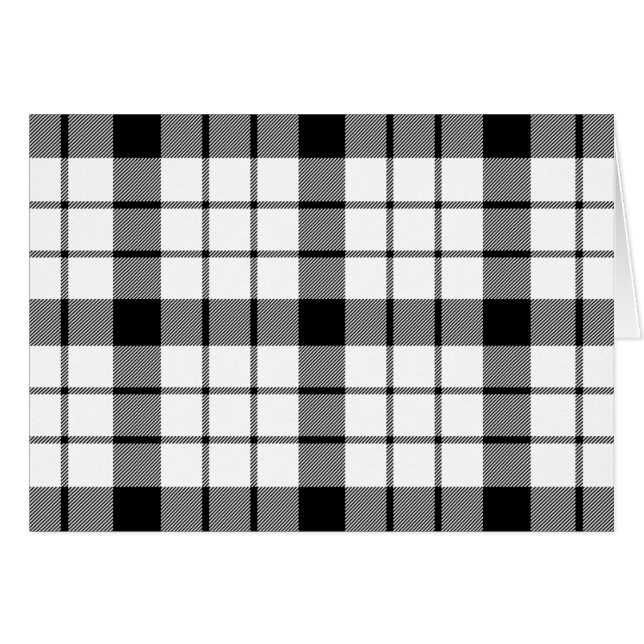 MacFarlane tartan blanco negro plaid (Anverso (Horizontal))