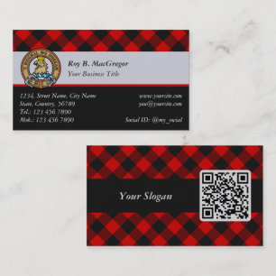MacGregor Rob Roy Tartan Tarjeta de Negocios