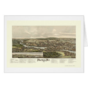 Machias, YO mapa panorámico - 1896