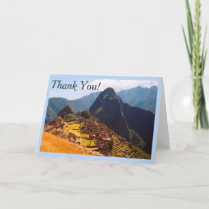 Machu Picchu Perú - Tarjeta de agradecimiento para