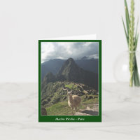 Machu Picchu Perú - tarjeta en blanco