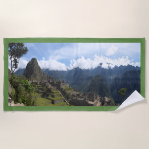Machu Picchu Perú, toalla de playa de frontera ver
