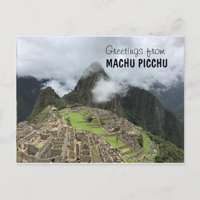 Machu Picchu, postal peruana (Anverso)