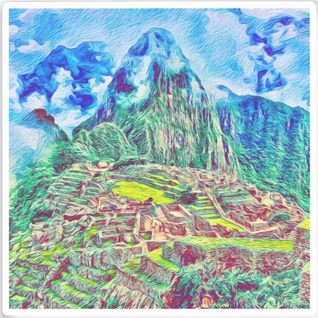 Machu Picchu Vinyl Pegatina (Anverso)