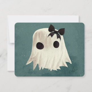 Macie El Fantasma Amigable ・ Tarjeta Cute Hallowee