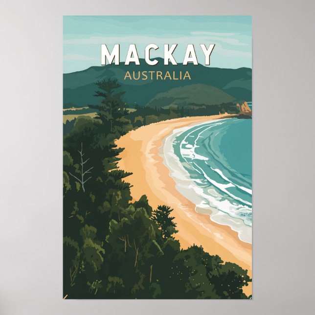 Mackay Australia Viajes Arte Vintage (Frente)