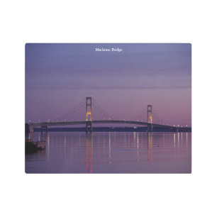 Mackinac Bridge sunrise arte mural metalizado