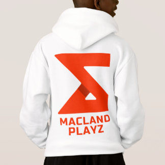 Macland Playz oficial Merch Unisex White Hoodie