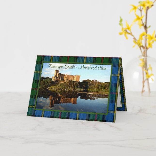 MacLeod Clan Dunvegan Castle Doble Tarjeta de feli (flor amarilla)