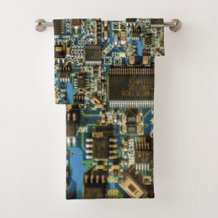 Macro Placa de Circuito Azul   Foto de PCB