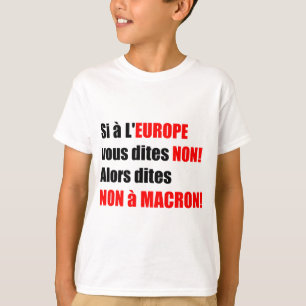 MACRON = blanc Enfant de la camiseta de la
