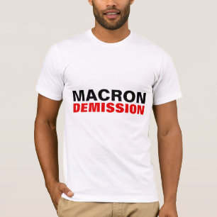 MACRON DEMISIÓN presidente francés camiseta OUT