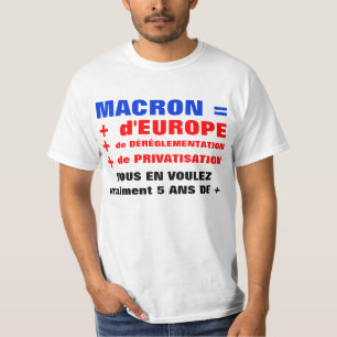 MACRON = Déréglementación = Camiseta de mondializa