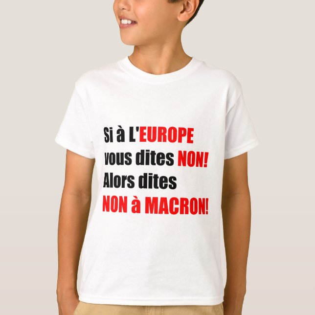 MACRON = Enfermedad de la camiseta en blanco de la (Anverso)