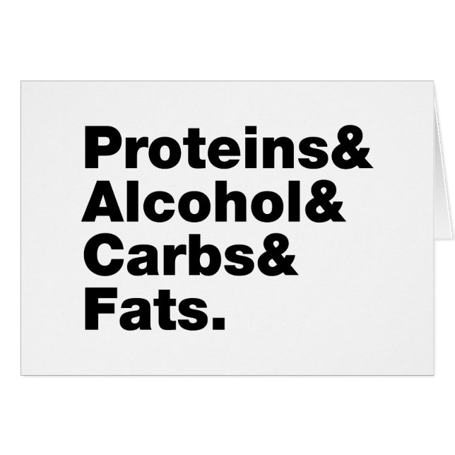 Macronutrientes Proteínas, Alcohol, Carbohidratos  (Anverso (Horizontal))