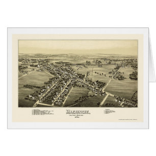 Macungie, mapa panorámico del PA - 1893