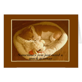 "Macy with Lamb Chop" 5 x 7 Tarjeta con sobre