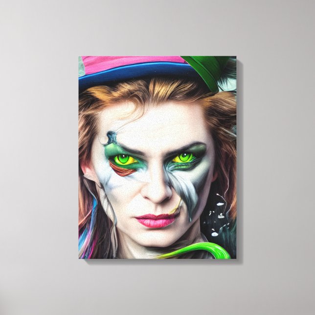 Mad Hatter AI generó impresión de lienzo de arte (Anverso)
