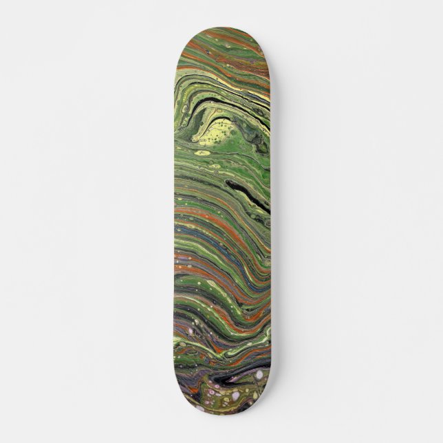 Mad Love 1 Green Wild Abstract Skateboard Deck (Anverso )