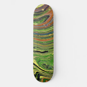 Mad Love 3 Green Strip Abstract Skateboard Decks