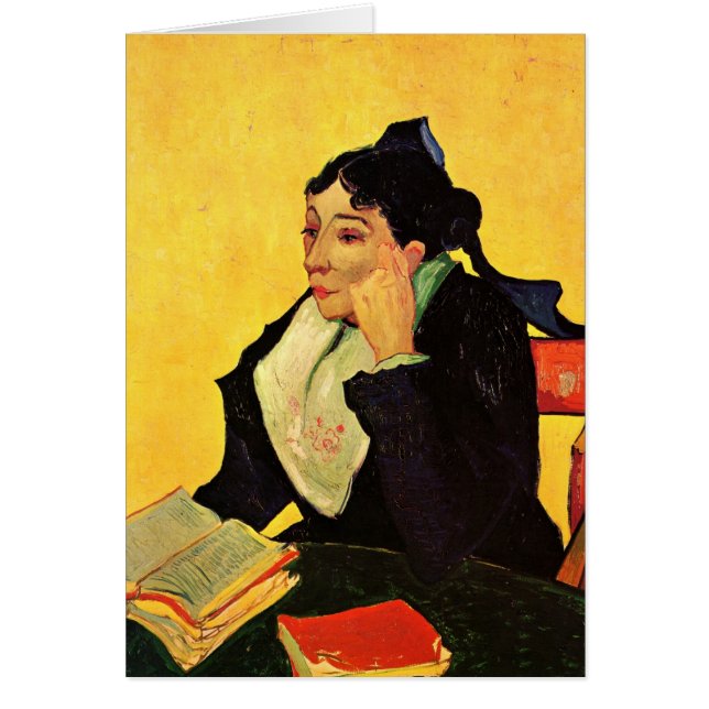 Madame Ginoux con Libros por Vincent van Gogh (Frente)