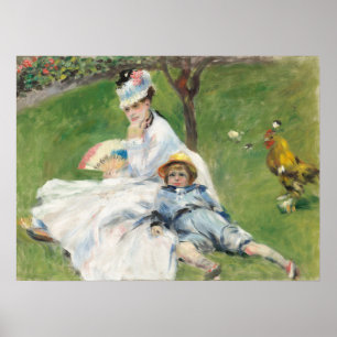 Madame Monet y su hijo - Auguste Renoir Arte Fino